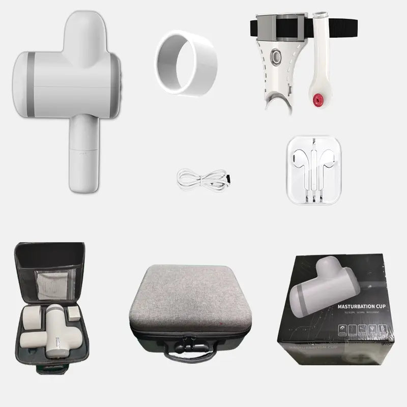 Masturbateur masculin automatique portable avec 8 modes 9 vitesses fonction de succion télescopique