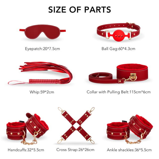 BDSM 11PCS - Kits de retenue en cuir 11 pièces