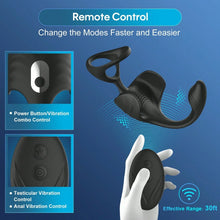 Charger l'image dans la galerie, Anneau De Cock Avec Stimulateur Clitoridien, 10 Modes De Vibration, Anneau De Pénis En Silicone Médical Étanche Pour Hommes, Jouets Sexuels Pour Couples Adultes