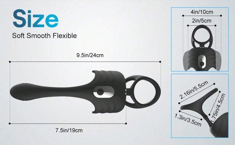 Anneau De Cock Avec Stimulateur Clitoridien, 10 Modes De Vibration, Anneau De Pénis En Silicone Médical Étanche Pour Hommes, Jouets Sexuels Pour Couples Adultes