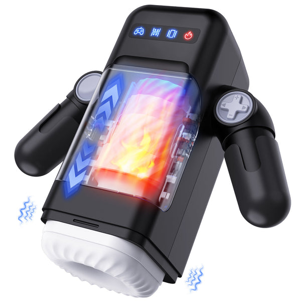Masturbateur Masculin Avec Vibrations Et 2 Niveaux De Chaleur, Bras Réglable