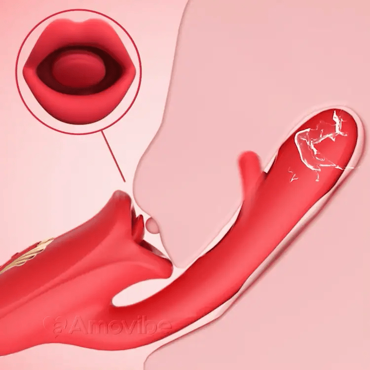 Vibromasseur G spot avec fonction baiser et langue vibrante