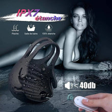 Charger l'image dans la galerie, Anneaux pour testicules et pénis avec 9 vibrations, S-Hande
