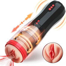 Charger l'image dans la galerie, 4 en 1 Masturbateur cup, 10 modes de vibration, 5 modes de va-et-vient et un mode d'aspiration avec interaction vocale pour une expérience polyvalente.