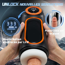 Charger l'image dans la galerie, Masturbâteur Homme Succion Automatique avec 10Mode de Vibration &amp; Poussée Silicone Sex Toys Oral Masculin Va &amp; Vient pour la Stimulation du Pénis Jouet Sexuel