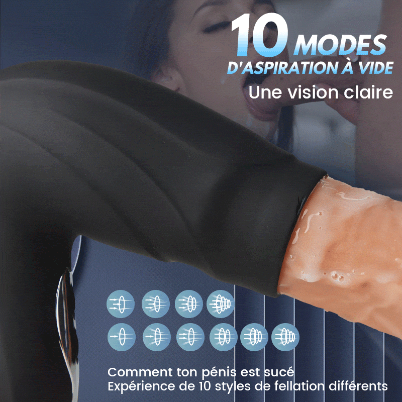 Sexe Oral 10 fonction Vibration Succion Vacuum exercice du gland pénis Masturbateur masculin