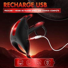 Charger l'image dans la galerie, Anneau vibrant, jouet sexuel pour couples, double anneau de pénis extrême, anneau testiculaire, jouet sexuel, anneau en