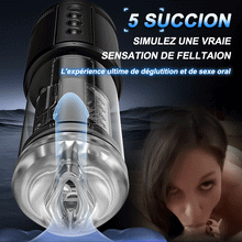 Charger l'image dans la galerie, PIONNIER 3 en 1 Masturbateur Cup 10 vibrations 5 suctions 5 va-et-vient