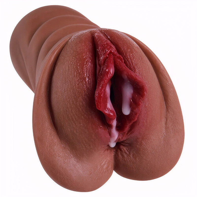 Chatte de poche réaliste Matériau doux et durable Vagin texturé réaliste et anus serré Trous 2 en