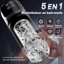 Charger l'image dans la galerie, 7 Suceur SPA double température Agrandisseur d'os 7 Massage rotatif à 360° Masturbateur