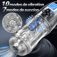 Charger l'image dans la galerie, Rogen - Transparence totale Vibration &amp; Succion de Sensation fellation &amp; voix Masturbateur