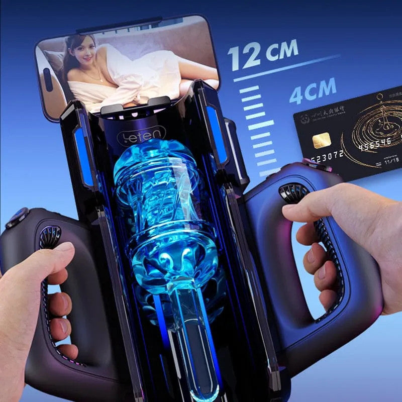 LETEN 10 Masturbateur à moteur à grande vitesse avec support pour téléphone