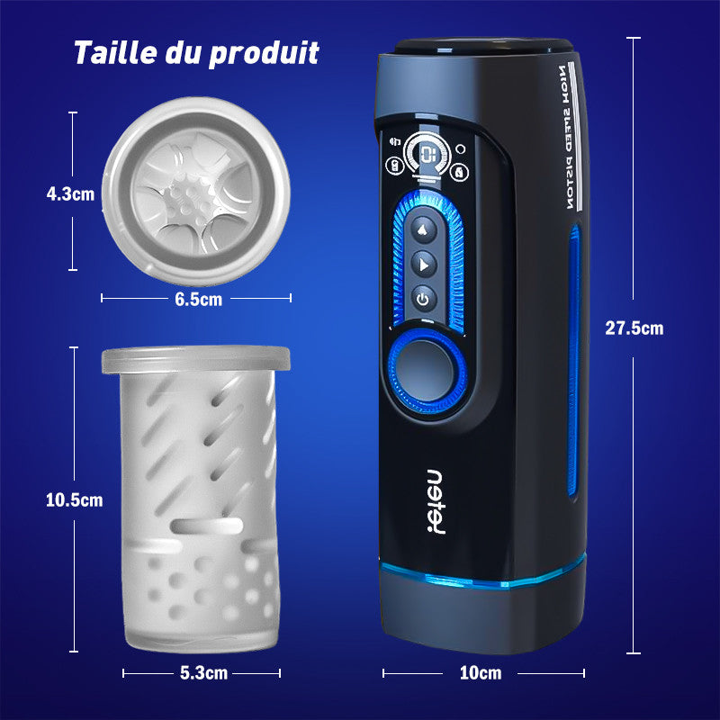 Leten-X9 IV Masturbateur masculin rétractable, chauffant et audible