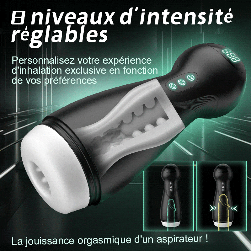 Evolution-8 Succion 10 Vibration One Touch Orgasm Digital Vacuum Masturbator