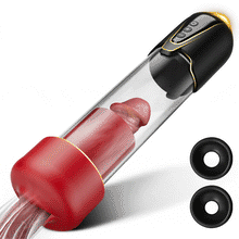 Charger l'image dans la galerie, Red Fury Armour – Pompe à pénis à 9 niveaux d'aspiration avec orifice rouge et tunnel texturé