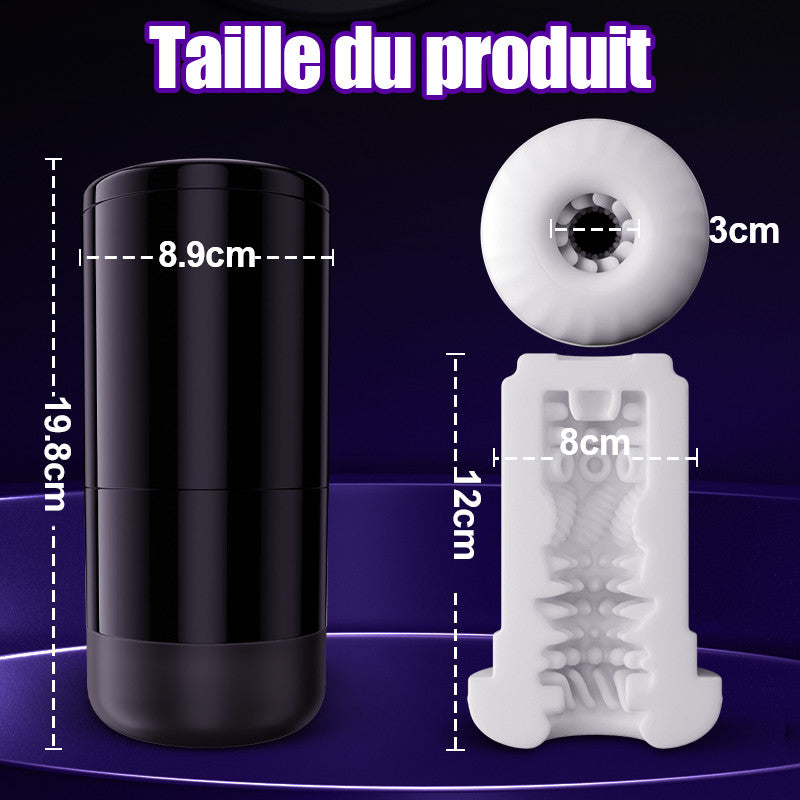 Lightspeed-7 types d'extension et 7 types de rotation Support à ventouse Masturbateur 4 en 1 pour homme