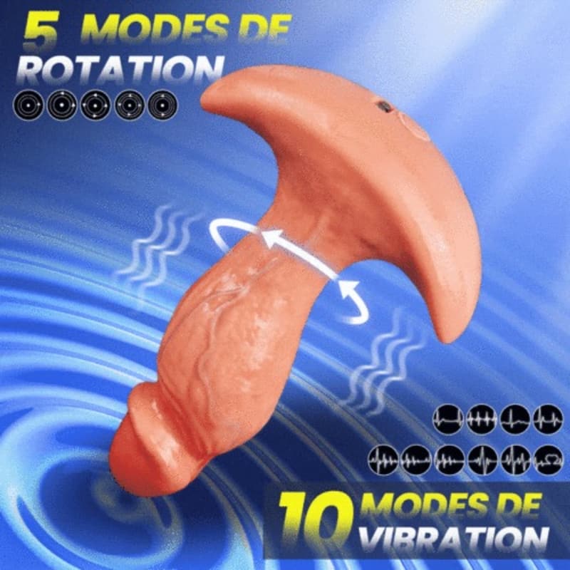 Levi – Plug anal / godemiché anal vibrant et rotatif à 360° avec APP & télécommande pour hommes et femmes