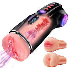 Charger l'image dans la galerie, Daphne - Pompe à Penis avec 3 Manches Interchangeables, Chatte de Poche, 9 Modes de Succion &amp; 9 Mod