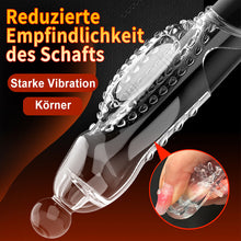 Charger l'image dans la galerie, Vibrierende Penishülle mit Sperrring – Noppen &amp; feste Spitze für gezielte Stimulation