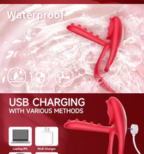Charger l'image dans la galerie, 3 en1 Anneau à pénis Jouet sexuel extrême pour couple Vibrateur pour pénis avec 10 modes de vibration pour femme Stimulateur clitoridien Cockring Jouet sexuel pour homme Erection prolongée Massage périnéal Anneaux à pénis