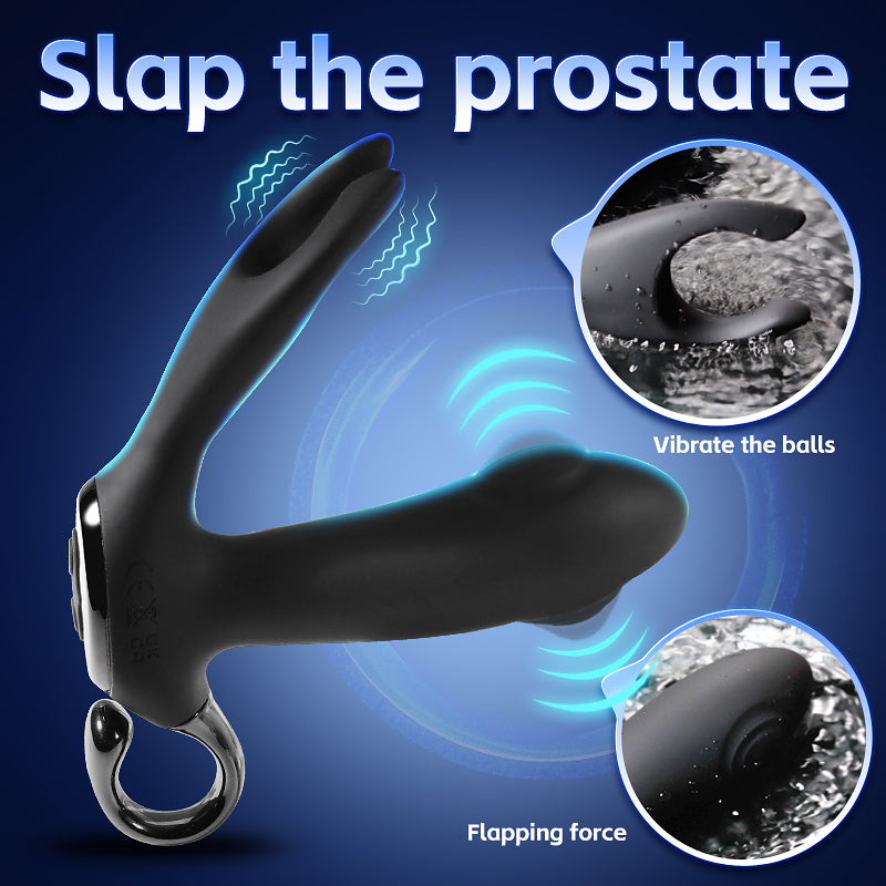 Masseur de prostate avec fonction de vibration et de tapotement
