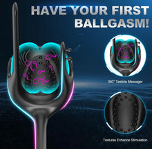 Charger l'image dans la galerie, Anneau pénien rumly à 360 ° avec stimulateur de balle et masseur de prostate