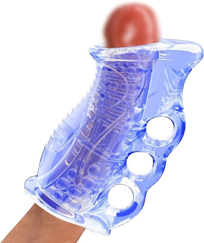 Trainer D'Endurance en Silicone Bleu Doux avec Plusieurs Petits Trous pour Une Prise Facile De L'éQuipement De Remise en Forme