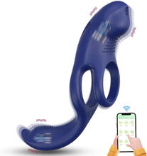 Charger l'image dans la galerie, 3 EN 1 Masseurs de Prostate Vibrant avec Anneau Pénien, Sex Toys Vibromasseurs Homme à Distance avec Application, Plug Anale Gode Vibro-masseurs avec 9 Modes de Poussée Vibrant pour Couple