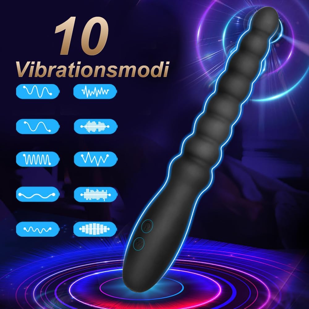 Perles anales vibrantes jouet pour hommes femmes couples vibrateur rechargeable étanche stimulateur de point G masseur de prostate masculin gode anal en silicone dégradé pour débutants