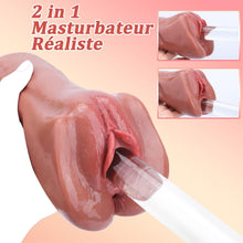 Charger l'image dans la galerie, 2 EN 1 Masturbeuse Homme Masturbateur Réaliste, Poche Chatte Réaliste Vaginette Silicone Anal Sex Toy Masturbateurs Masculins Sextoyse