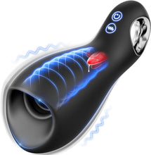 Charger l'image dans la galerie, Masturbateurs Masculins Sex Toys, Automatique Masturbateur Homme 3D Vaginette Sextoy, Masturbeuse Homme avec 5 Modes pour lécher la langue&amp;10 Modes de Vibration, Enveloppé à 360° Penisse Vibromasseurs
