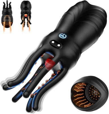 Masturbateur pour Hommes avec Stimulation du Gland, Jouet Sexuel Vibrant 10 Modes, Set de Vibrateurs pour Sexe Oral et Solitaire, Jouet pour Couples, Poche Moulante