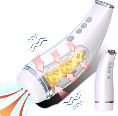 Appareil Masturbateur Cup, Stimulateur Masculin avec Succion Automatique, 10 vibrations et 7 modes d'aspiration, Jouet Sexuel en Silicone pour la Stimulation du Pénis Oral, Sex Toys pour Hommes
