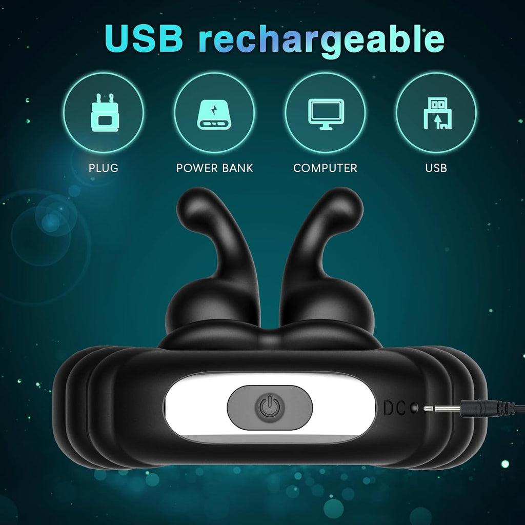 Sex Toys Anneau Penien - Anneau Homme Sextoyse Couple Plaisir, Anneau Vibrant Pénis Clitoridienne avec 10 Modes de Vibration, Anneaux de Pénis Sextoyse Homme Sex, Anneau Penien Sex Toyspour Pour Homme