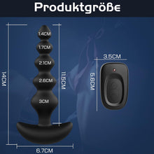 Charger l'image dans la galerie, Vibromasseur anal pour débutants, Avec 16 modes de vibration et 5 perles anales de tailles et télécommande, jouets sexuels pour couples femmes hommes plug anal masseur stimulant