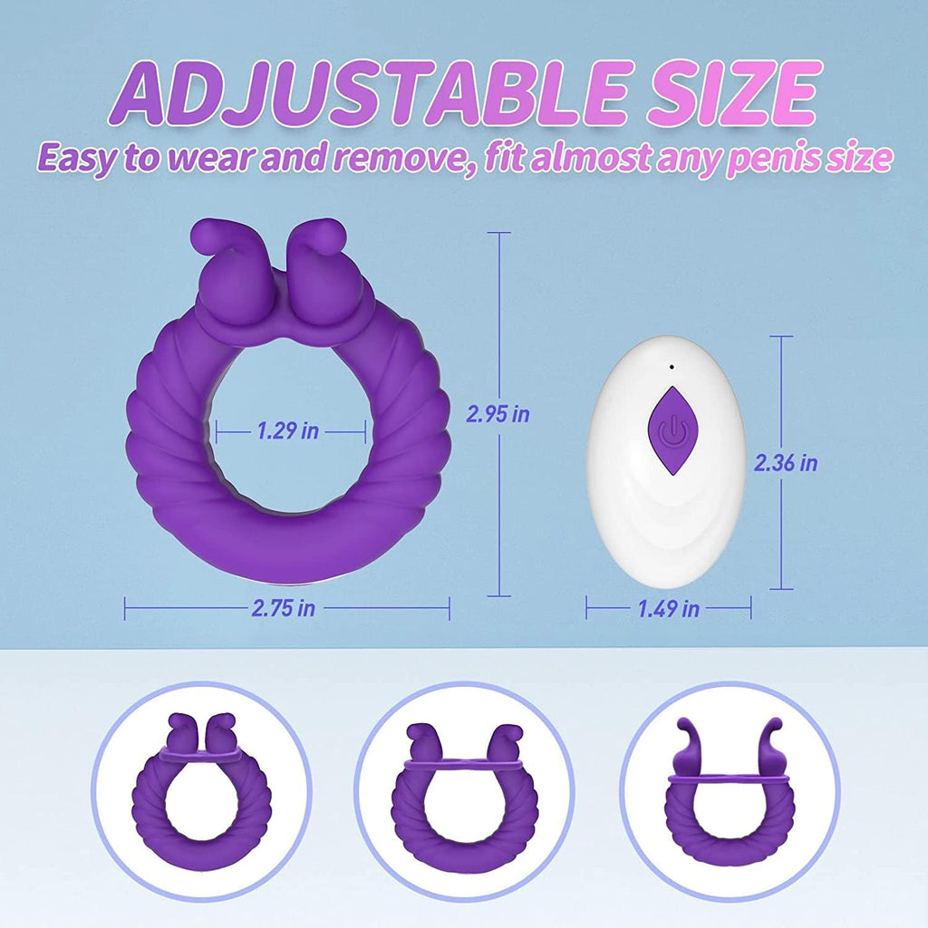Anneau Homme Sextoyse Couple Plaisir, Anneau Vibrant Pénis Clitoridienne avec 10 Modes de Vibration, Anneaux de Pénis Sextoyse Homme Sex, Anneau Penien Sex Toyspour Pour Homme