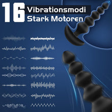 Charger l'image dans la galerie, Vibromasseur anal pour débutants, Avec 16 modes de vibration et 5 perles anales de tailles et télécommande, jouets sexuels pour couples femmes hommes plug anal masseur stimulant