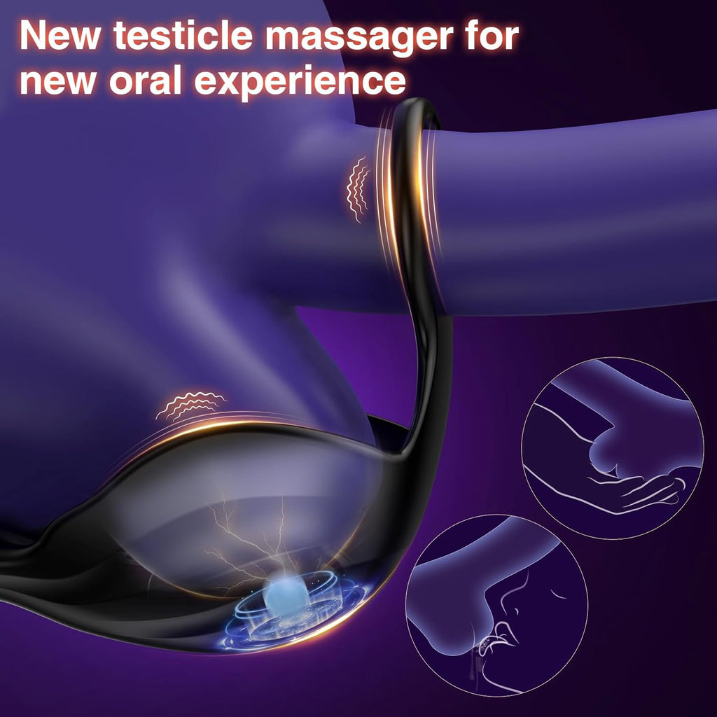 Prostate Massager Anal Toys, BEISAR Butt Plug Male Sex Toys for Men Sex Toy Anal Plug Adult Toys with 9 Tension Shock Flapping Thrusting Vibrating Cock Ring Anal Vibrator Dildo for Men S&M Paddles
