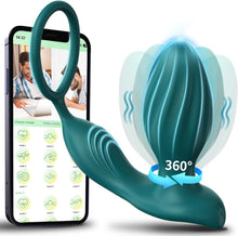 Charger l'image dans la galerie, Plug Anus Vibromasseurs avec Anneau Pénien Sex Toys - Vibrateur Anal 10 modes, Prostate Vibrant Sex Toýs Couple Homme, Gode Homme pour Gay Sextoyse Couple Plaisir Homme avec Telecommande APP
