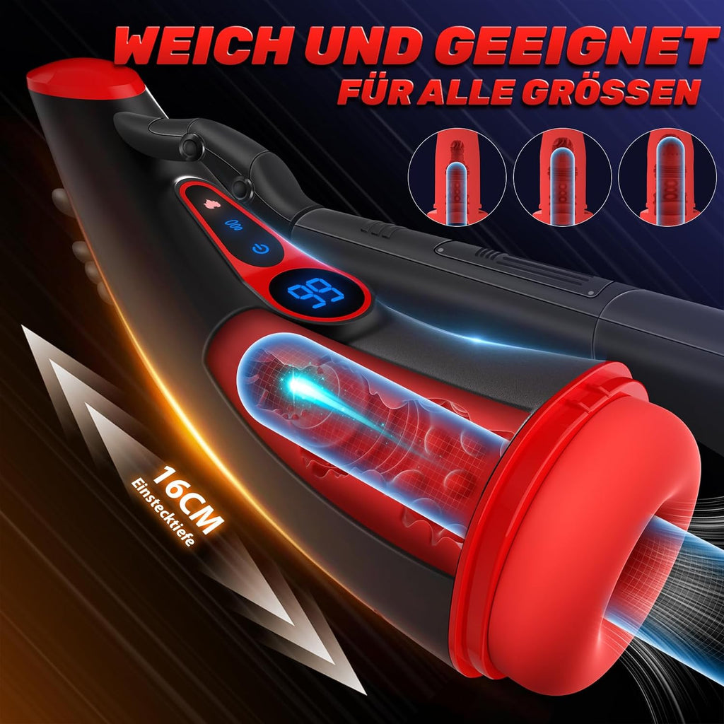 Masturbeuse Homme Sex Toys, Masturbateurs Masculins avec 9 Succion et 9 Vibration, Masturbateur Automatique 3D Vaginette Ultra Réaliste, Écran LCD Sextoy Homme Sex Toýs Homme Suceur Sextoys