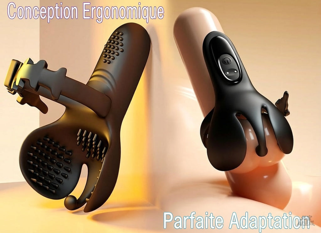 Anneaux vibrants pour pénis en silicone extrême, anneaux vibrants avec testicules, anneaux vibrants pour hommes avec 10 modes de vibration, jouets sexuels pour la stimulation masculine