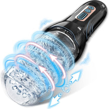 Charger l'image dans la galerie, Masturbateurs Masculins Sex Toys,Masturbâteur Homme Mains Libres 10X5 Mode de Vibration &amp; Rotation Télescopique,Vaginette Sextoyse Homme Sex Masturbateur Homme