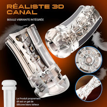 Charger l'image dans la galerie, Masturbâteur Homme Sex Toýs Homme - Masturbâteur Homme Mains Libres mains libres 5 modes d'aspiration et 10 modes de vibration,Chauffage vaginal simulé en 3D pour les hommes,Masturbateurs Masculins