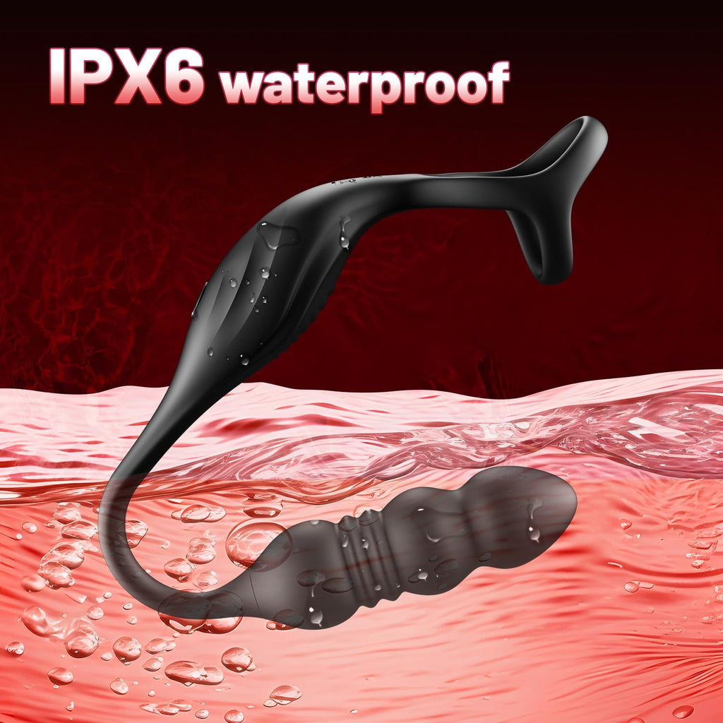 Vibromasseur pour Homme Sex Toys, Plug Anal Vibrant Sex toýs Homme Masseurs de Prostate Sextoy Homme Sex avec Anneau Pénienn, Sex Toys Anals Gode Vibro-masseur 9 Mode Télescopique & Vibrations