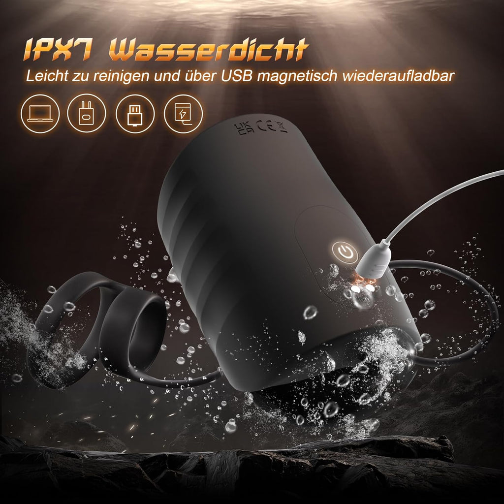 Masturbateurs Masculins Masturbâteur Homme Mains Libres avec 9 Vibrations & Contrôle APP, Masturbateur Masturbeuse Homme