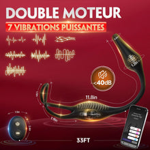 Charger l'image dans la galerie, Sex Toys Masseurs de Prostate vibromasseurs avec Anneau Pénien, Plug Anal Sextoy Homme Stimulateur Prostate Gode Anal sextoy, Sex Toýs Couple 7 Modes Vibro