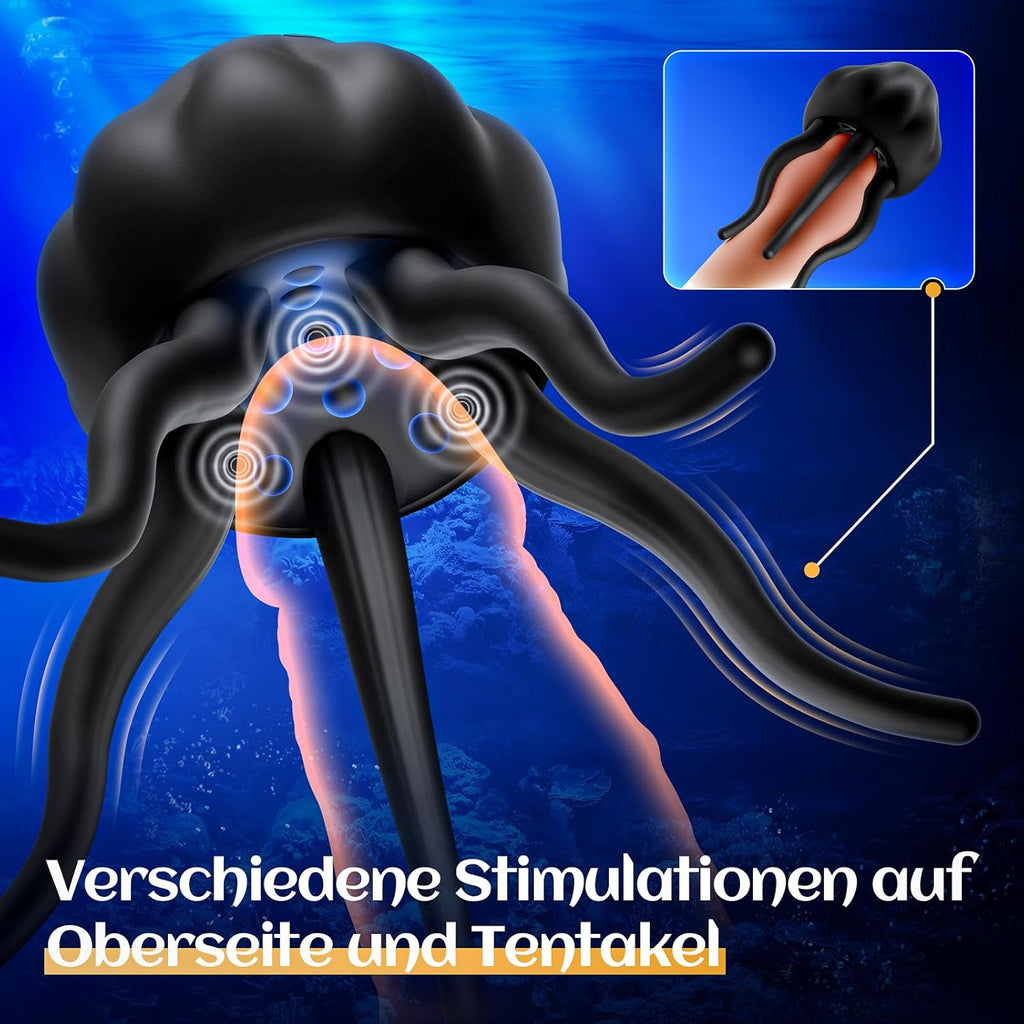 Masturbeuse Homme Sex Toys Vibromasseur pour Pénis Masturbateurs Masculins avec 10 Modes de Vibration Enveloppant Tentacule Vibromasseur pour Stimulation du Pénis, du Clitoris et du Mamelon Sextoyse
