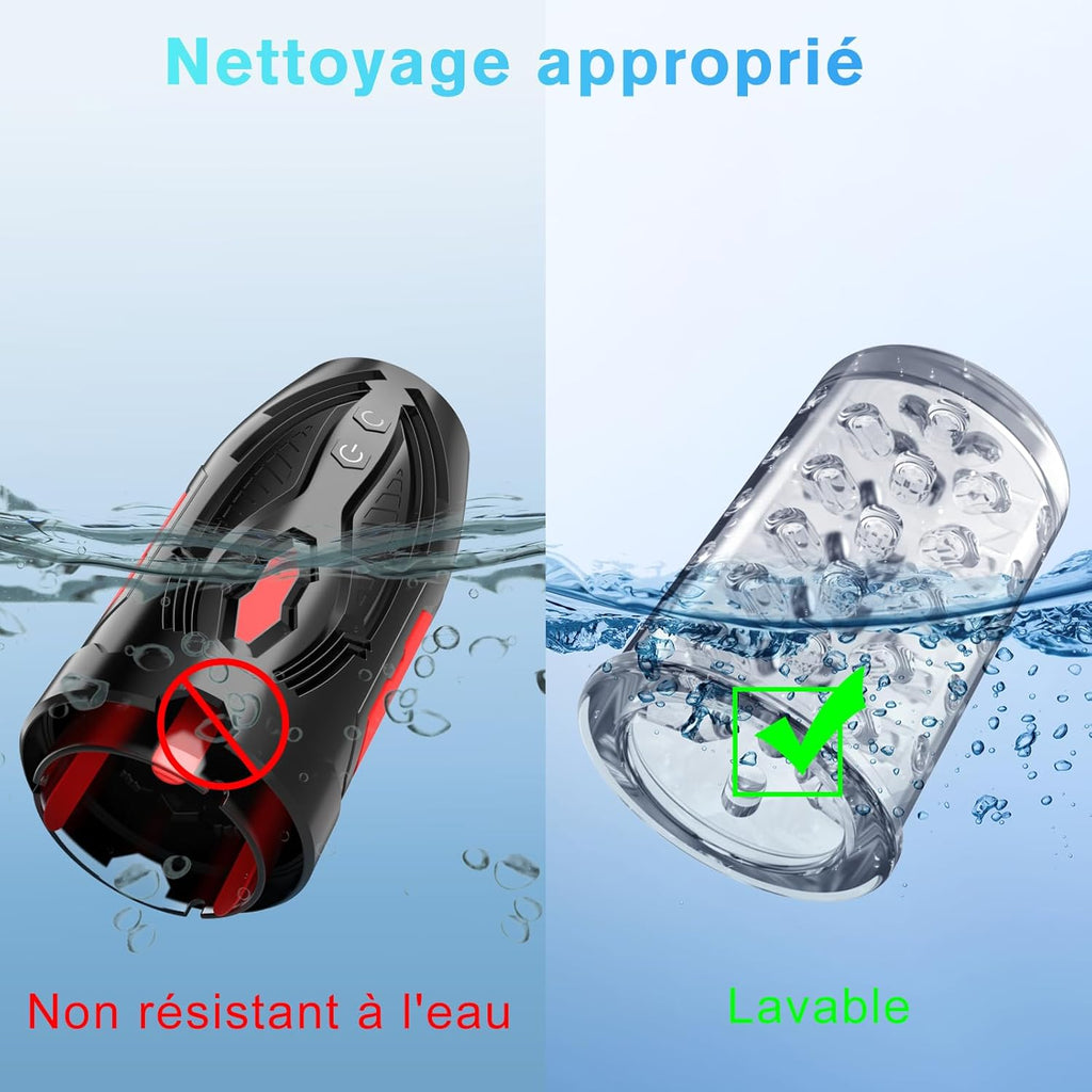 Masturbateur sex toys vibromasseurs pour homme mains libres avec 7 modes de rotation et fonction choc, masculins masturbeuse orale érotique jouet sexuel, pompe penis