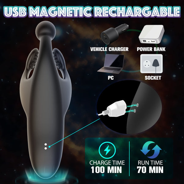 Vibrateur de pénis avec tapotements et vibrations