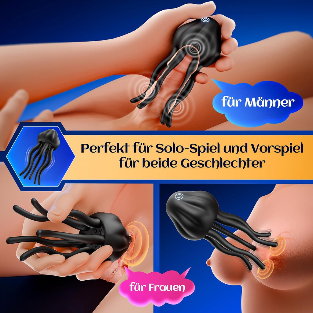 Masturbeuse Homme Sex Toys Vibromasseur pour Pénis Masturbateurs Masculins avec 10 Modes de Vibration Enveloppant Tentacule Vibromasseur pour Stimulation du Pénis, du Clitoris et du Mamelon Sextoyse